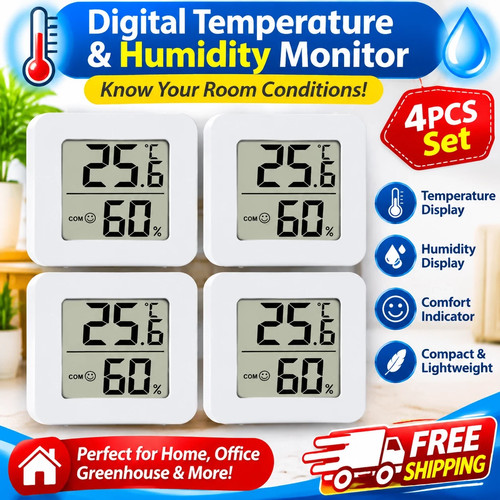 4pcs digital lcd thermometer - lcd,