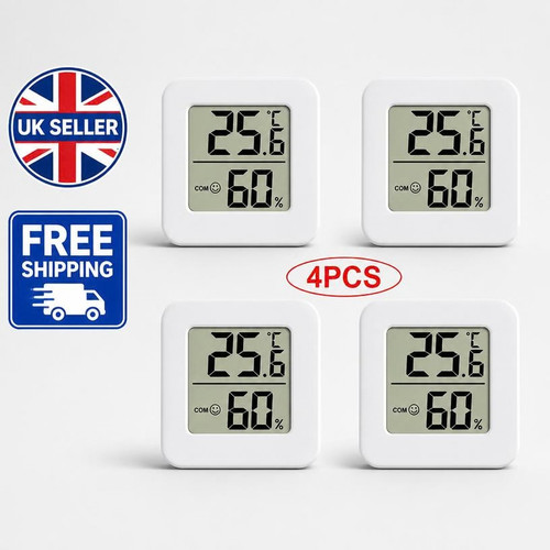 4pcs digital lcd thermometer - digital,