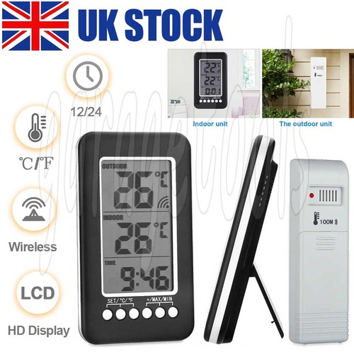 Lcd digital thermometer - lcd, clock